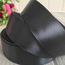 Атлас 2,5 см, графитовый, рулон 33 м, УПАКОВКА 5 рулонов