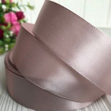 Атлас 2,5 см, бежево-серый, рулон 33 м, УПАКОВКА 5 рулонов