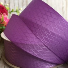 Атлас диагональ, 2,5 см, светло-фиолетовый, рулон 23 м