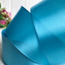 Атлас 5 см, небесно-голубой, рулон 33 м, УПАКОВКА 4 рулона