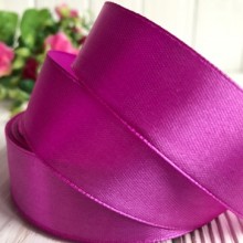 Атлас 2,5 см, бузковий, рулон 33 м