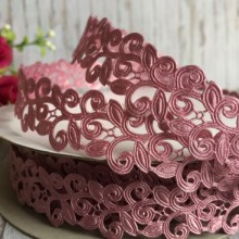 Лента-кружево, 2 см, пудровый, рулон 20 м