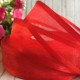 Органза с атласным кантом, 2,5 см, красный, рулон 45 м