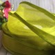 Органза с атласным кантом, 2,5 см, оливковый, рулон 45 м