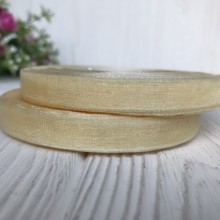 Органза 0,9 см, молочный, рулон 45 м Органза 0,9 см, молочный, рулон 45 м