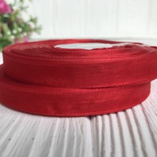 Органза 0,6 см, красный, рулон 45 м