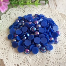 Полубусина 8 мм, темно-синий перламутр, упаковка 250 г