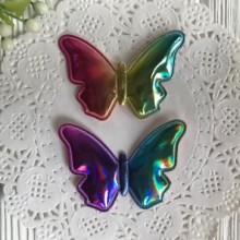Аппликация лаковая бабочка, 5 см, радужный, упаковка 25 шт.