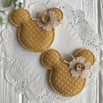 Аппликация тканевая минни с пуговкой