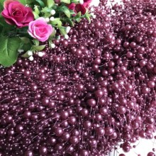 Бусины на леске, 3-8 мм, баклажановые, упаковка 40 нитей