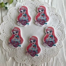 Кабошон Enchantimals, 3,5 см, с лебедем, упаковка 25 шт.