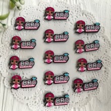 Кабошон Lol с надписью, 2,5х1,5 см, BRO, упаковка 25 шт.