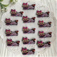 Кабошон Lol с надписью, 2,5х1,5 см, Little baby, упаковка 25 шт.