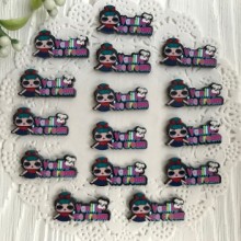 Кабошон Lol с надписью, 2,5х1,5 см, Vanilla ice cream, упаковка 25 шт.