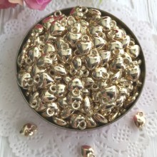 Подвеска сердечко (метал), 0,8 см, золото, упаковка 250 г