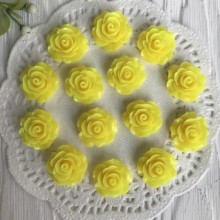 Серединка розочка, 1 см, желтый, упаковка 200 шт.