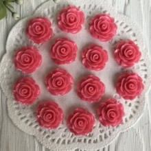 Серединка розочка, 1 см, коралловый, упаковка 200 шт.