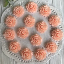 Серединка розочка, 2 см, персиковый, упаковка 100 шт.