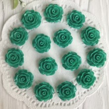Серединка розочка, 2 см, изумрудный, упаковка 100 шт.
