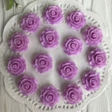 Серединка розочка, 2 см, сиреневый, упаковка 100 шт.