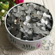 Серединка бантик блеск, 7х13 мм, серебро, упаковка 5000 шт.