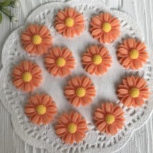 Серединка маргаритка, 2,2 см, темный персик, упаковка 100 шт.