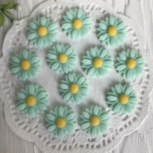 Серединка маргаритка, 2,2 см, тиффани, упаковка 100 шт.