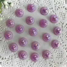 Серединка круг ромашка (перламутр), 11 мм, сиреневый, упаковка 250 грам