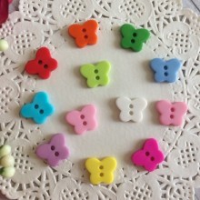 Пуговичка бабочка (цветной микс), 10 х 14 мм, упаковка 1000 шт.