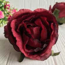 Бутон розы 9 см, бордовый, упаковка 50 шт.