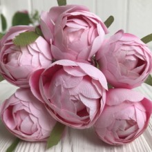 Півонія тканинний закритий, 4 см, рожевий, упаковка 36 шт.