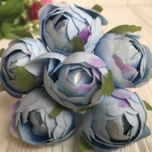 Півонія тканинний закритий, 4 см, блакитний, упаковка 36 шт.