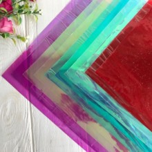 Экокожа пластик голограмма (№188019), 20х30 см, набор 10 шт.