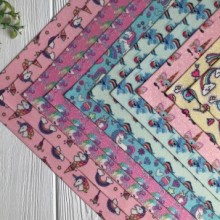 Экокожа блеск (19011104), 20х30 см, единороги, упаковка 10 шт.