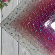 Экокожа пластик (190115), 20х30 см, звездочка, упаковка 10 шт.