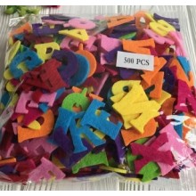 Фетровый алфавит (английский), цветной микс, упаковка 500 шт.