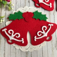 Колокольчики красные, 14 х 8,5 см, упаковка 10 шт.