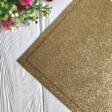 Фоамиран с глиттером, 2 мм, золото, 50х50 см, упаковка 10 шт.