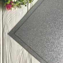 Фоамиран с глиттером, 2 мм, серебро, 20х30 см, упаковка 10 шт.