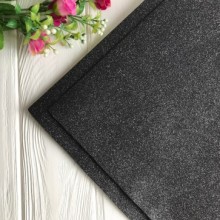 Фоамиран с глиттером, 2 мм, черный, 50х50 см, упаковка 10 шт.