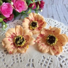 Бутон мака (фоамиран), 4 см, персиковый, упаковка 100 шт.