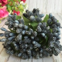 Веточка с тычинками, серо-синяя, упаковка 144 шт.