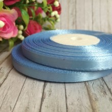 Атлас 0,6 см, голубой, рулон 33 м, УПАКОВКА 10 рулонов