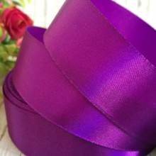 Атлас 2,5 см, темно-фиолетовый, рулон 33 м