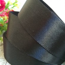 Атлас 2,5 см, черный, рулон 33 м