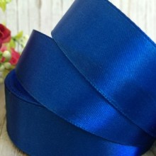 Атлас 2,5 см, темно-синий, рулон 33 м