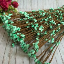 Декоративная ветка с тычинками, 40 см, тиффани, упаковка 100 шт.