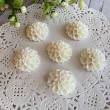 Серединка хризантема, 17 мм, белый, упаковка 100 шт.