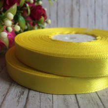 Атлас 0,9 см, желтый, рулон 33 м