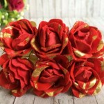 Роза тканевая с блеском (TL0101)